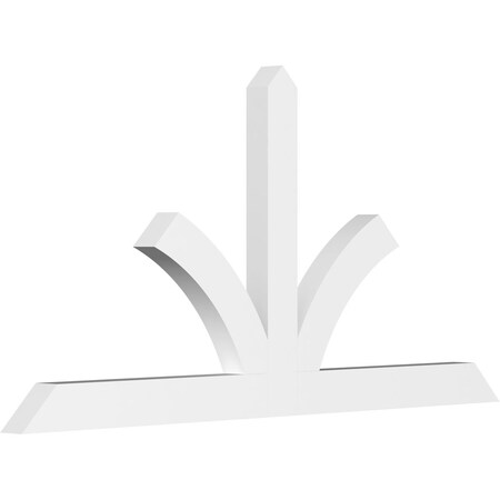 Ekena Millwork Richland Architectural Grade PVC Gable Bracket, 96"W x 48"H x 4"D x 6"F, 12/12 Pitch GBP096X48X0406RIC00